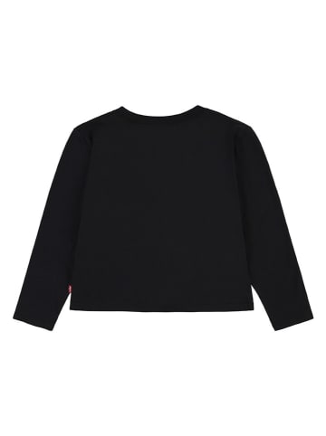 Longsleeve "Meet and greet glitter bat" in Schwarz