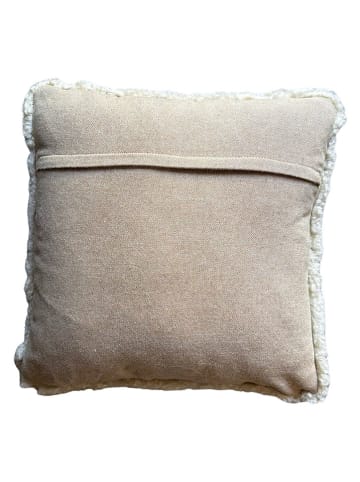 Lammfellkissen in Weiß/ Beige/ Braun