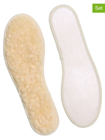 2er-Set: Lammfell-Einlegesohlen in Beige