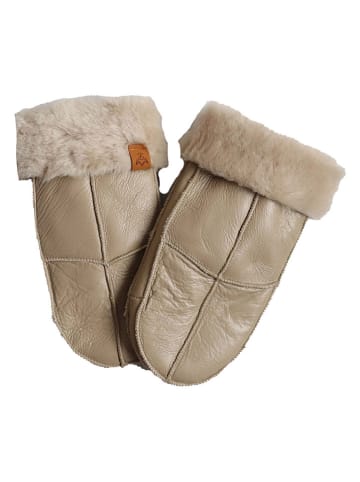 Lammfell-Fäustlinge "Nappa" in Beige