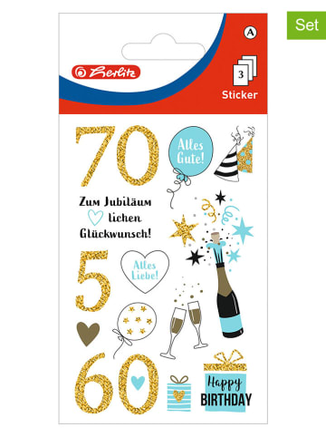5er-Set: Stickerbögen "Motiv 22" - 5 x 3 Stück
