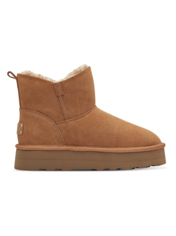 Leren winterboots lichtbruin