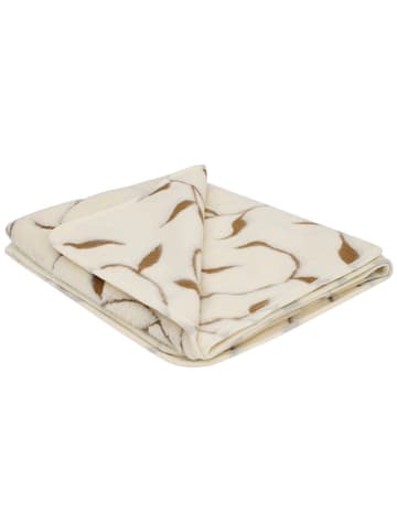 Wolldecke in Creme/ Bunt - (L)170 x (B)130 cm