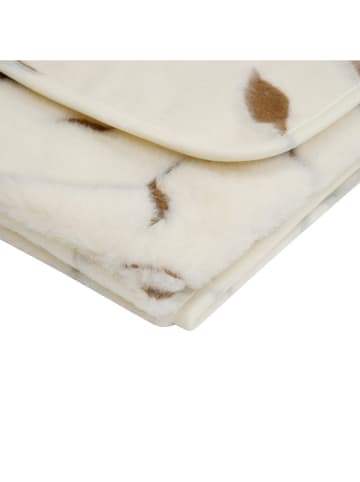 Wolldecke in Creme/ Bunt - (L)170 x (B)130 cm