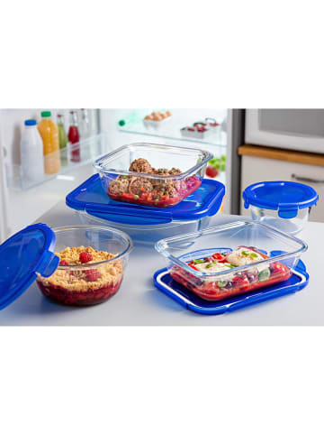 Pojemniki (7 szt.) "Cook & Go" w kolorze niebieskim
