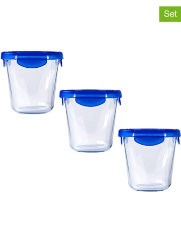Pojemniki (3 szt.) "Cook & Go" w kolorze niebieskim - 800 ml