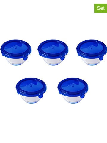 Pojemniki (5 szt.) "Cook & Go" w kolorze niebieskim - 200 ml
