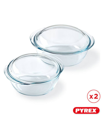 4-delige set: ovenschalen met deksels - 2,1 l