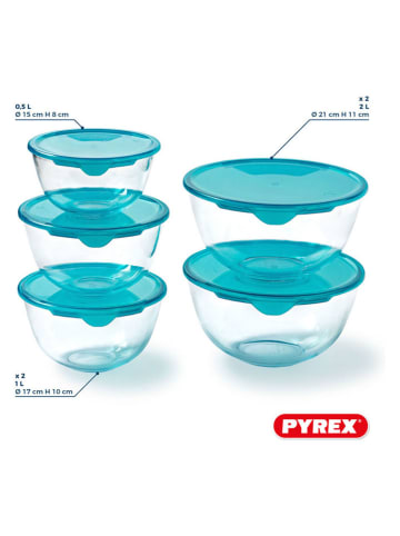 5er-Set: Frischhaltedosen "Cook & Enjoy" in Blau