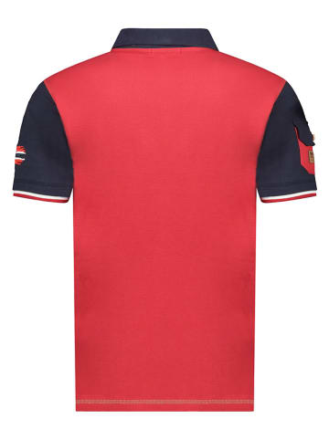 Koszulka polo "Karadock" w kolorze czerwono-czarnym