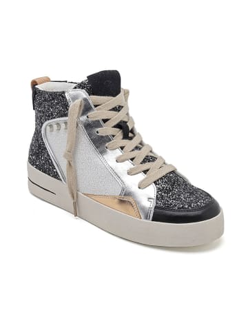 Sneakers zwart/zilverkleurig