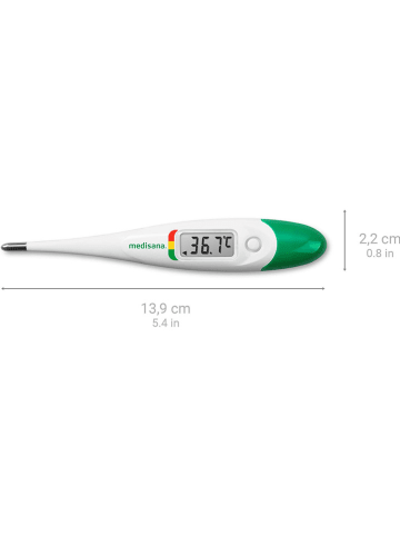 Cyfrowy termometr ''TM705'' w kolorze biało-zielonym