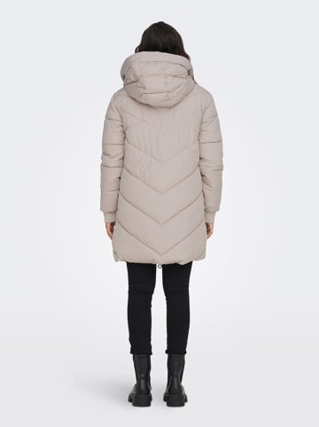 Płaszcz pikowany "SKYLAR PADDED HOOD" w kolorze beżowym