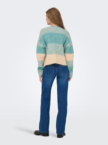 Trui "Veronica" crème/turquoise