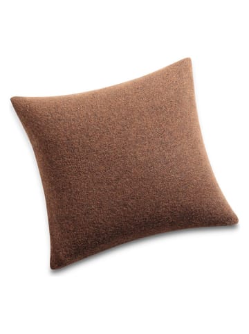 Woll-Kissenhülle in Hellbraun - (L)40 x (B)40 cm