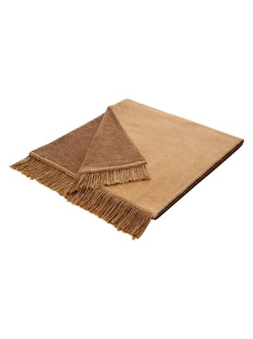 Sesselschoner in Braun/ Beige - (L)200 x (B)50 cm
