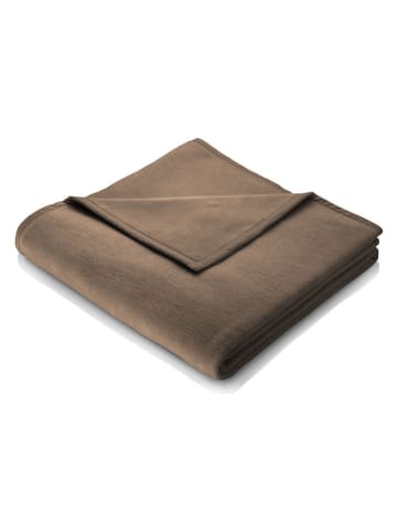 Wohndecke XL/Cotton Pure in Braun - (L)240 x (B)220 cm