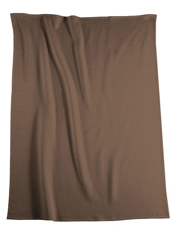 Wohndecke XL/Cotton Pure in Braun - (L)240 x (B)220 cm
