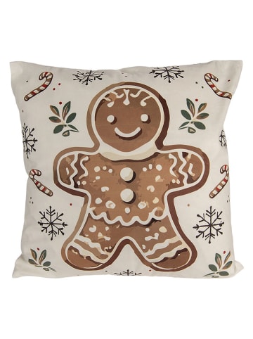 Kissen in Creme/ Hellbraun - (L)45 x (B)45 cm