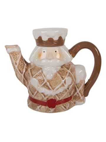 Theepot lichtbruin/wit - 900 ml