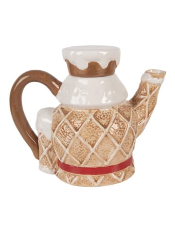 Theepot lichtbruin/wit - 900 ml