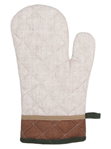 Rękawica kuchenna w kolorze beżowo-jasnobrązowym - 30 x 18 cm