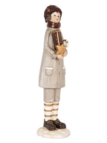 Dekofigur "Kind" in Beige/ Gold - (B)8 x (H)30 x (T)8 cm