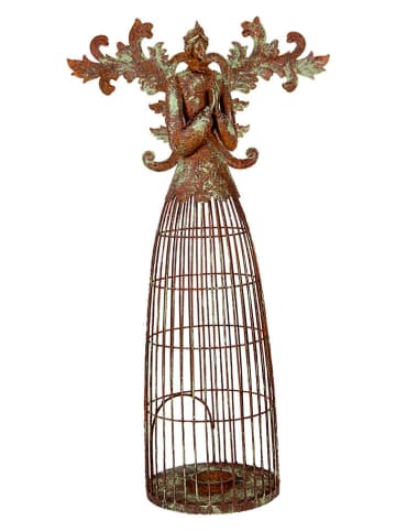 Teelichthalter ''Engel'' in Braun - (B)29 x (H)58 x (T)17 cm