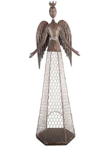 Decofiguur "Engel" bruin - (H)75 cm