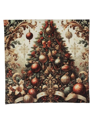 Kussen groen/crème - (L)45 x (B)45 cm
