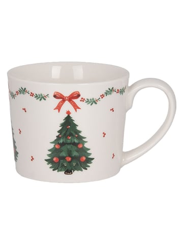 Kubek w kolorze biało-zielonym - 275 ml