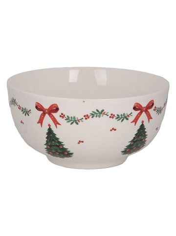 Kom wit/groen - Ø 14 cm