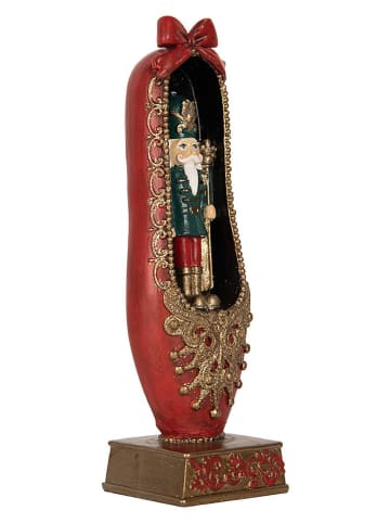 Decoratief object rood/goudkleurig - (B)6 x (H)19 x (D)6 cm