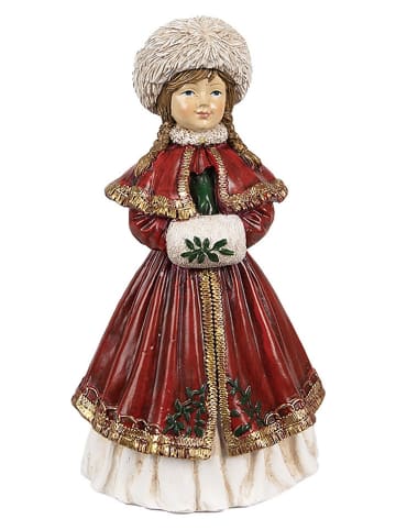 Decoratief figuur "Kind" rood/goudkleurig - (B)9 x (H)17 x (D)7 cm