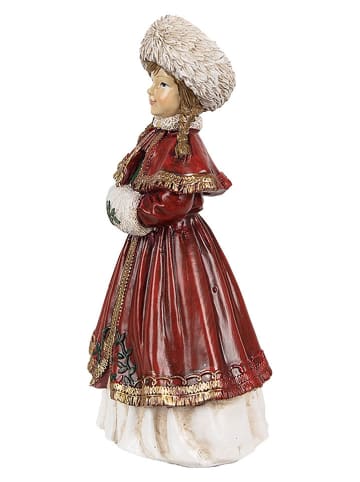 Decoratief figuur "Kind" rood/goudkleurig - (B)9 x (H)17 x (D)7 cm