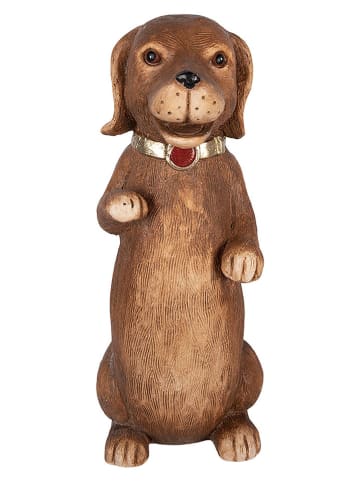 Dekoracja "Dog" w kolorze jasnobrązowym - 23 x 47 x 19 cm