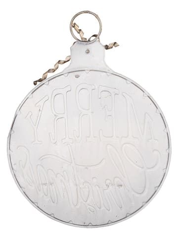 Textschild in Weiß/ Rot - (B)40 x (H)53 x (T)4 cm