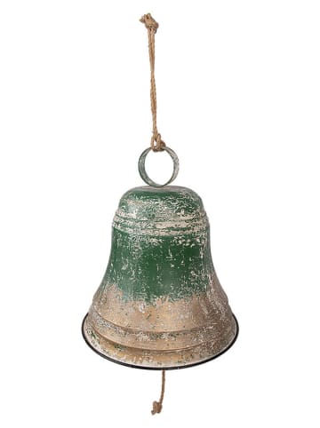 Dekoanhänger "Klingel" in Grün/ Beige - (H)46 x Ø 42 cm 