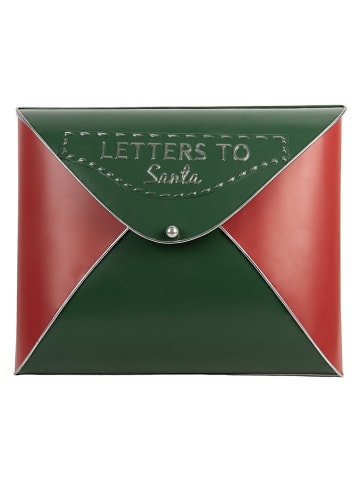 Brievenbus groen/rood - (L)33 x (B)27 cm
