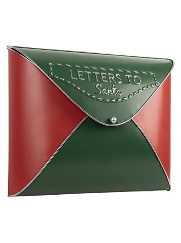 Brievenbus groen/rood - (L)33 x (B)27 cm