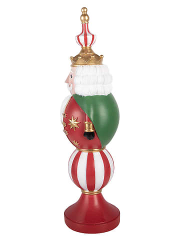 Decoledobject "Nussknacker" rood/wit/groen - (B)17 x (H)57 x (D)16 cm