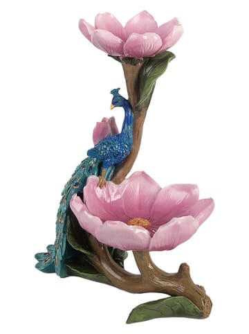 Dekoschale in Rosa/ Türkis - (B)18 x (H)24 x (T)12 cm