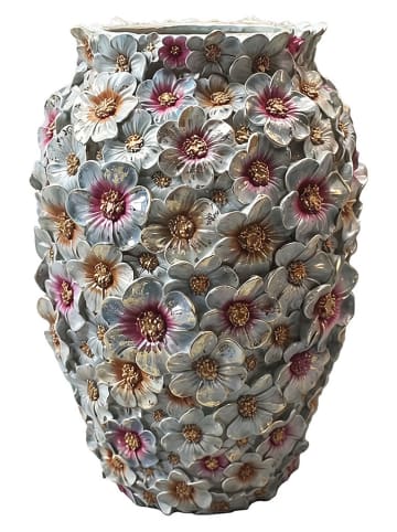 Wazon w kolorze szarym - wys. 26 x Ø 18 cm