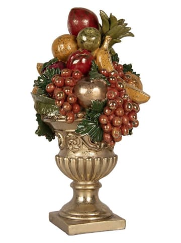 Decoratief object "Obstschale" goudkleurig/rood - (B)25 x (H)44 x (D)24 cm