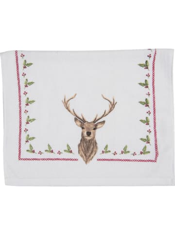2-delige set: gastendoeken wit/meerkleurig - (L)66 x (B)40 cm