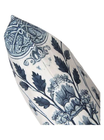 Kussensloop wit/blauw - (L)45 x (B)45 cm