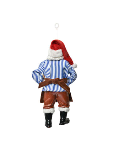 Dekoanhänger "Weihnachtsmann" in Hellblau/ Braun - (H)17 cm