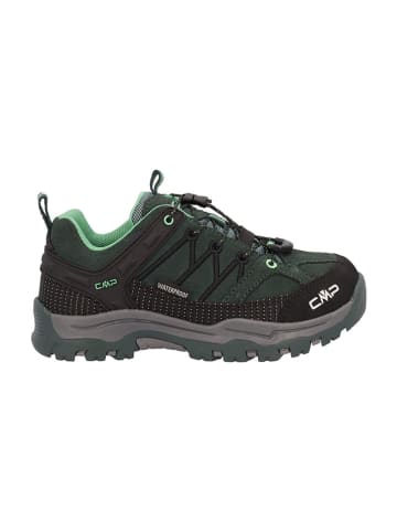 Skórzane buty trekkingowe "Rigel" w kolorze czarno-zielonym