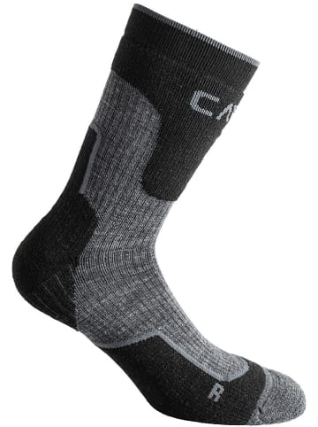Trekkingsocken in Grau/ Schwarz