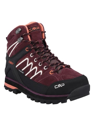 Skórzane buty trekkingowe "Moon Mid" w kolorze czerwonym